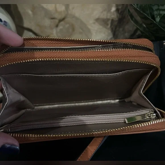 Anne Klein Tan Croc-Embossed Wallet - Picture 5 of 7